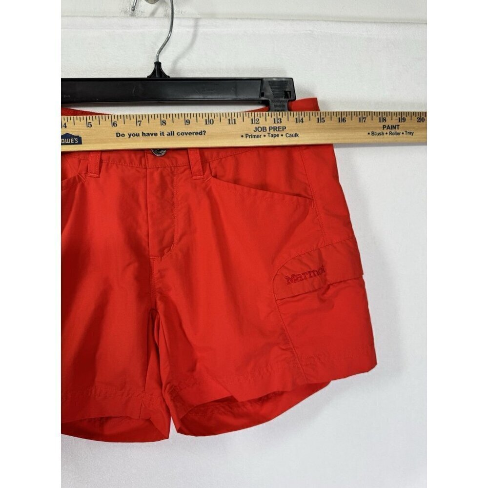 Marmot Arch Rock Nylon Shorts Womens 6 Orange Red 4.5” Lightweight Cargo Outdoor - Picture 7 of 10